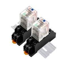 2PCS Electromagnetic Power Relay, 8-Pin DC 12V 10Amp DPDT Relay,LED 12VDC-2pcs