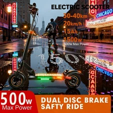Fast Adult E - Scooter: 70 - mile range, 28 mph, Dual Susp, Speed & Comfort