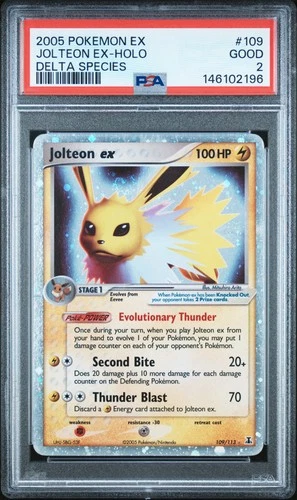 2005 Pokemon EX Delta Species 109 Jolteon ex Holo PSA 2 146102196