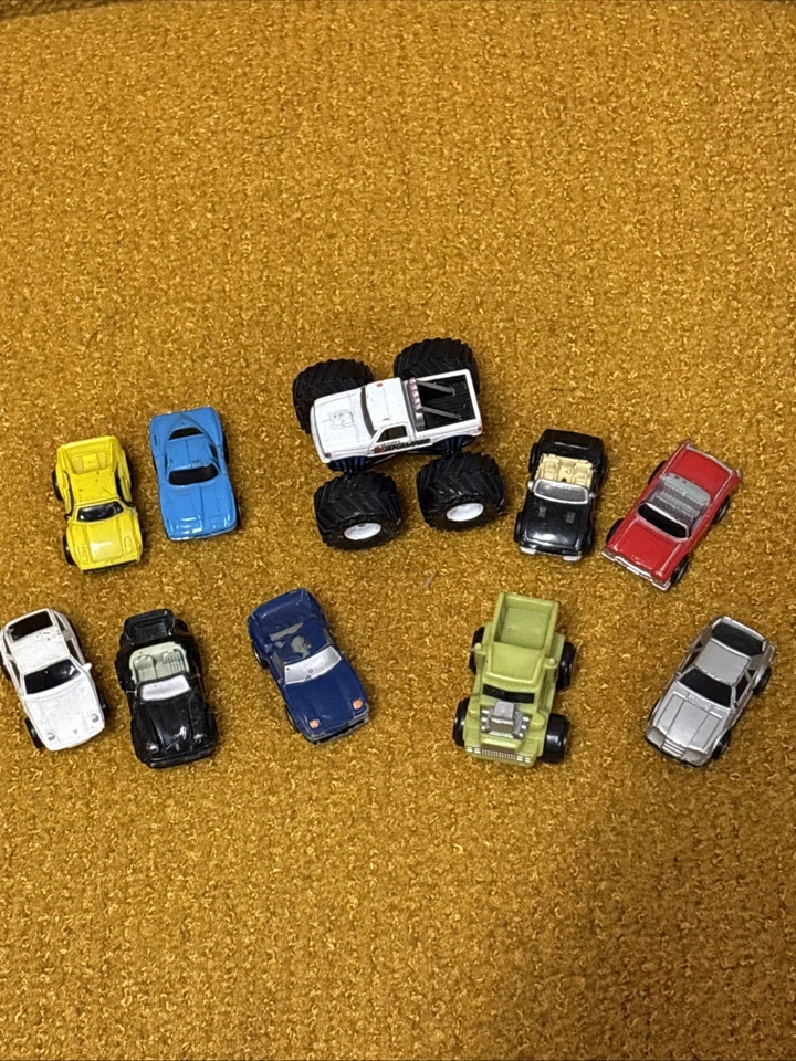 Lot Of 10 1987 Micro Machine Cars, Dump Truck, Monster Truck Vintage  - Image 2 of 4