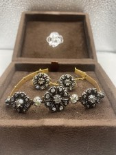 Antikes Diamant-Schmuckset aus 18K / 14K Gold und Silber – um 1890