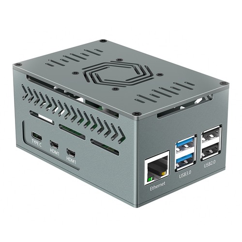 Boîtier en aluminium pour 5, avec ventilateur 4010 PWM et dissipateurs de refroidissement en cuivre, support3694