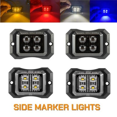 2x Auto 4LED Frontblitzer Warnleuchten Blitzlicht Strobe Leuchte 12/24V LKW IP65