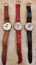 Lot of 3 Vintage Betty Boop watches for Parts...