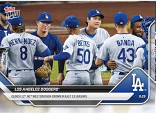 Los Angeles Dodgers Division Title 2025 MLB Topps NOW Card 770 Presale