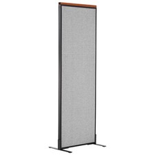 24-1/4"W x 73-1/2"H Deluxe Freestanding Office Partition Panel Gray
