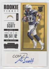 2017 Panini Contenders Rookie Ticket Artavis Scott #154 Auto 0bt4