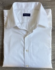 Proper Cloth Men  s Long Sleeve Nin Iron Dress Shirt White Sz 17.5-36