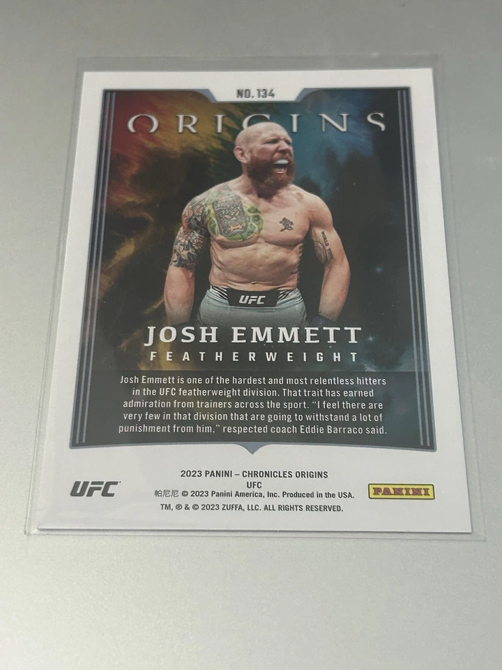 2023 Chronicles UFC Origins JOSH EMMETT #134 Featherweight - Image 2 of 2