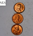 1945+1952-D+1955-D Lincoln Wheat Penny Cent Lot/Set ~ Gem BU Red ~ ZWL19