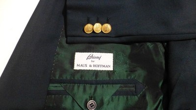 Brioni Blazer 56L/46L Metal Button Excellent Condition Jacket Green