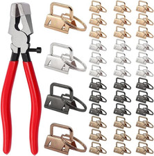 40Sets Key Fob Hardware 1 Inch W/Key Fob Plier - Glass Running Pliers Tools