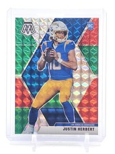 JUSTIN HERBERT 2020 PANINI MOSAIC RED/GREEN CHOICE PRIZM ROOKIE #204 Q7136