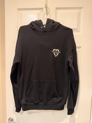Givenchy Authentic Women’s Back Heart Sequinned Hoody SizeXS