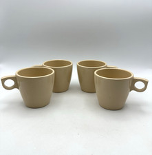 Set of 4 Hemcoware Melamine Heavy Duty Coffee Cup Tea Mug Beige Made in USA
