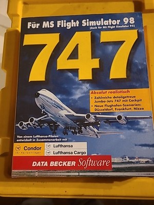 PC BIG BOX MS Flight Simulator 98 - 747 von Data Becker Software Vintage