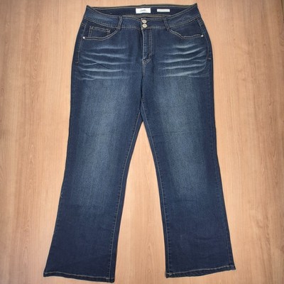 Angels Forever Young Jeans Damen 16 D46 Curvy Bootcut Blau Stretch Y2K Vtg Flap