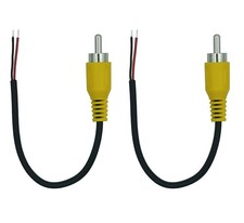 AILTECK RCA Male Plug Cable Replacement Repair, to Bare 4.5 inches, Black