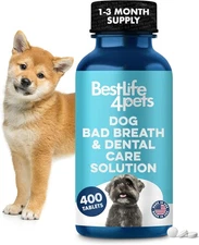 Dog Bad Breath & Dental Care Solution, Supports Canine Oral Health, 1-Pack