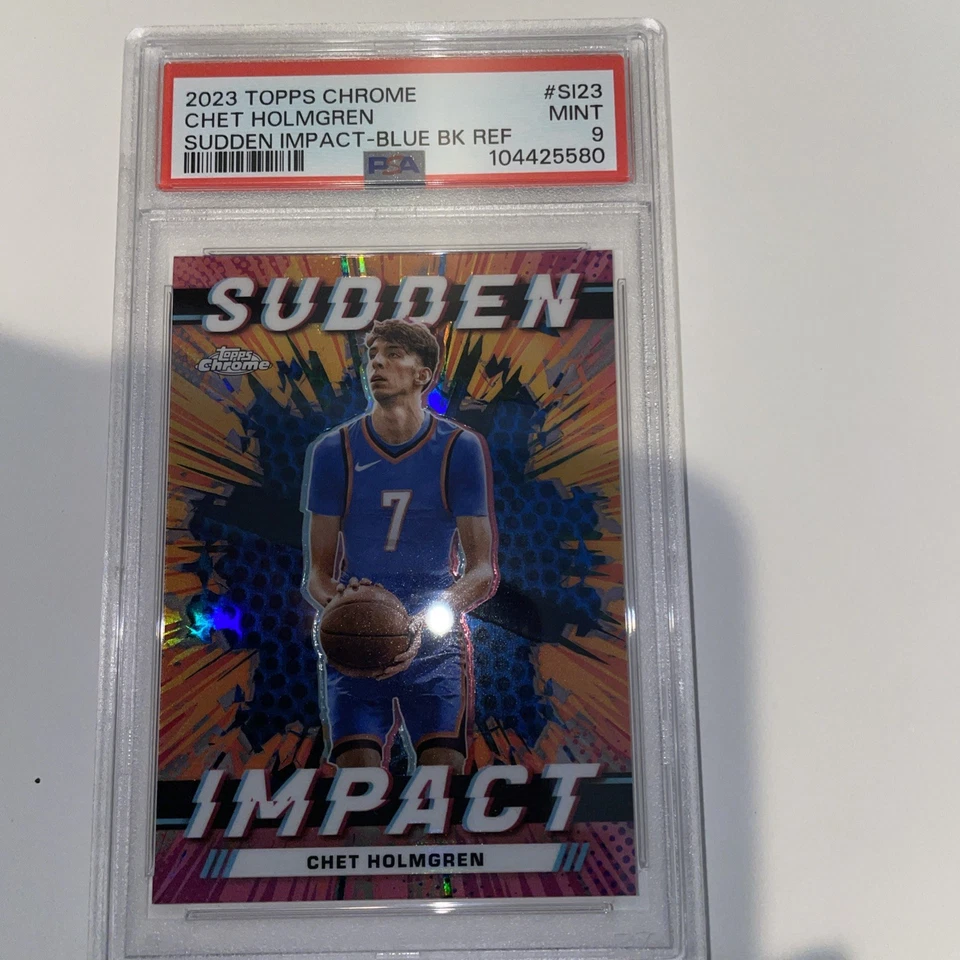 2023-24 Topps Chrome - Sudden Impact Chet Holmgren #SI-23 Blue Refractor - Image 2 of 3