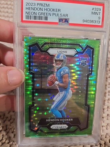 2023 Panini Prizm - Rookies Hendon Hooker #329 Neon Green Pulsar Prizm (RC) - Bild 4 von 4