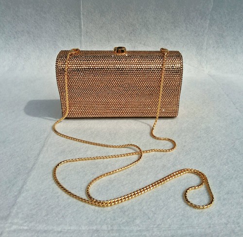 Judith Leiber Gold Clutch Bag – Rapture Collection with Leiber Accessories.
