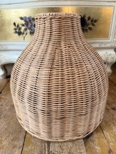 Vintage Wicker Cane Rattan Lampshade Pendant Light Shade Ceiling Boho