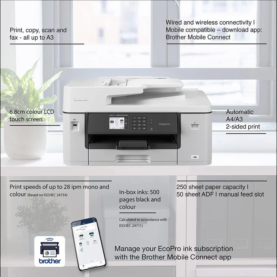 Brother MFC-J5340DWE EcoPro Ready Professional Wireless Inkjet Printer - Image 4 of 4