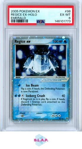 REGICE EX-HOLO EMERALD POKEMON EX EMERALD 2005 98 PSA 6