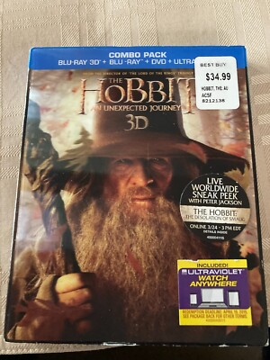 preowned blue ray combo pack  The hobbit an unexpected journey 3d