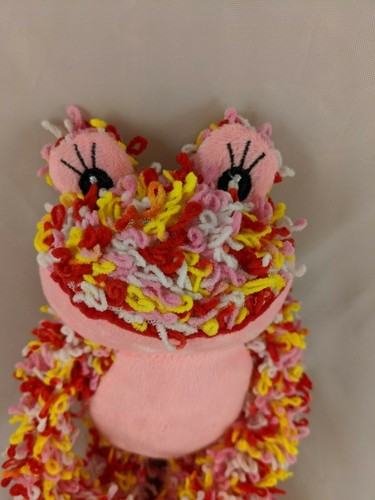 Juguete de peluche Kellytoy rosa rana hilo 12 pulgadas chirrido - Imagen 2 de 6