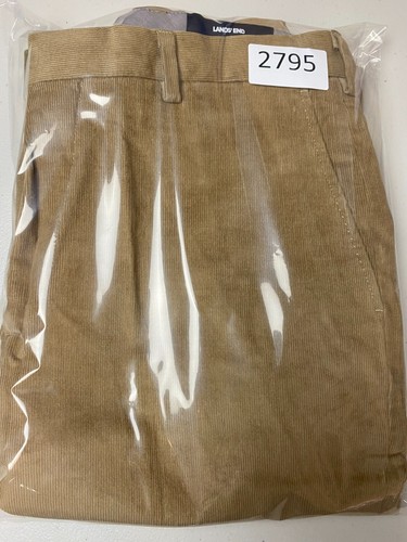 $80 New Lands' End Men's Trad Fit Fine Wale Stretch Corduroy Pants Brown 32x38 - Picture 12 of 12