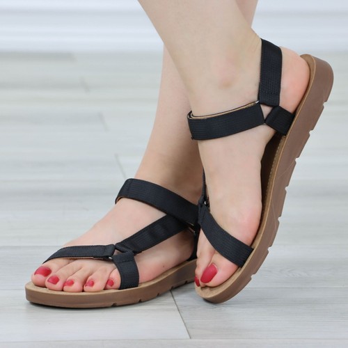 Womens Strappy Sandals Comfortable Sole Adjustable Summer Shoes For Land / Water - Picture 13 of 14