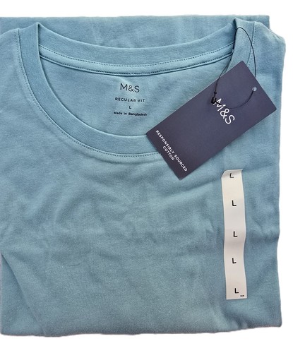 Herren M&S T-Shirt Baumwolle Paketwahl Größe & Farbe M L XL 2XL 3XL 4XL Reg Long - Bild 85 von 108