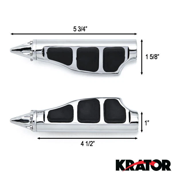 Apoios para os pés dianteiros Stiletto Motorcycle Foot Pegs para Yamaha Stryker 2011-2013 - Imagem 3 de 3