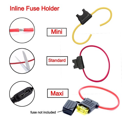Fuses In-Line Standard/Maxi/Mini Blade Car Fuse Holder Motorcycle Automotive