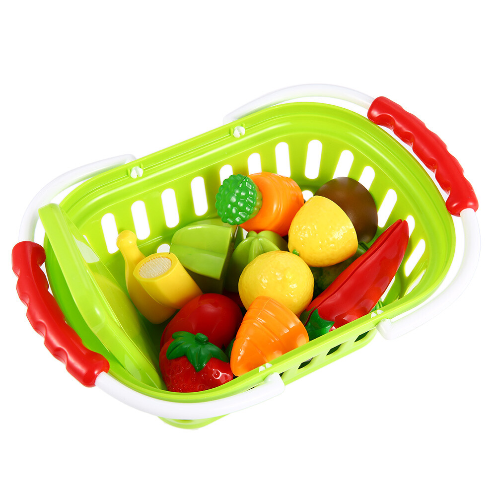 New Kids Children Simulation Kitchen Cut Fruit Vegetables Toys Set 35DI
