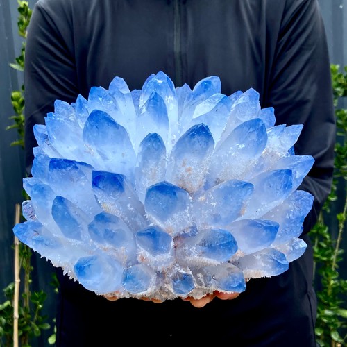 14.5LB New find sky blue phantom quartz crystal cluster mineral sample - 第 9/13 張圖片