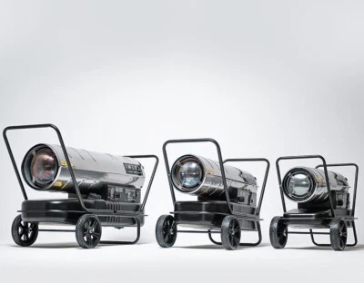 Diesel Heizkanone Hallen-Heizung Bauheizer Ölheizung IMLEX Heizgerät Edelstahl