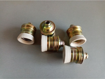 SET Porcelain Lamp Socket for Art Deco Lamps-E27-- M10X1---5 Pieces