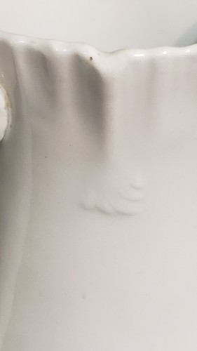 Vintage Etruria Mellor & Co. White Embossed Pitcher 6" Tall - Picture 9 of 17