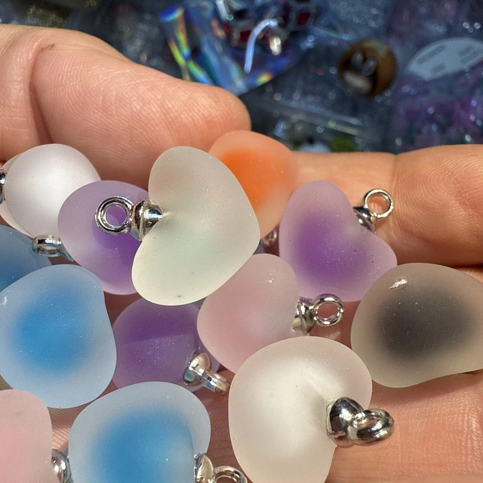 Double Layer, Heart, Pendant, Bead, High Quality, Resin Ships From Usa - Image 4 of 4