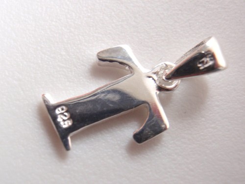The Letter "T" 925 Sterling Silver Necklace t Initial - Picture 3 of 3