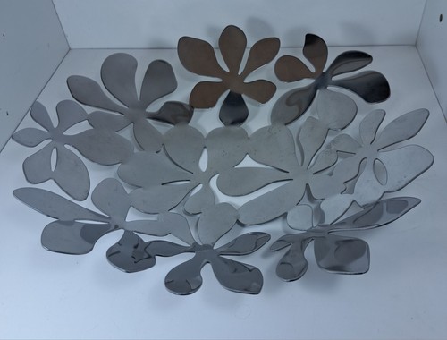 IKEA 🌿 STOCKHOLM MONICA MULDER DESIGN LARGE STAINLESS BOWL/ FLORAL CENTERPIECE - Picture 2 of 4