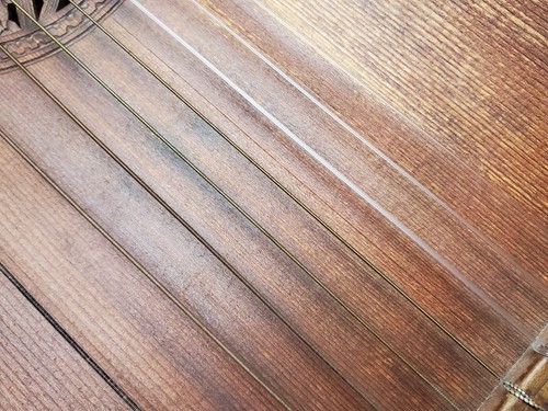 Very nice big and old Double neck harp lute / bass lute w. wooden pegs! 9string - Picture 5 of 18