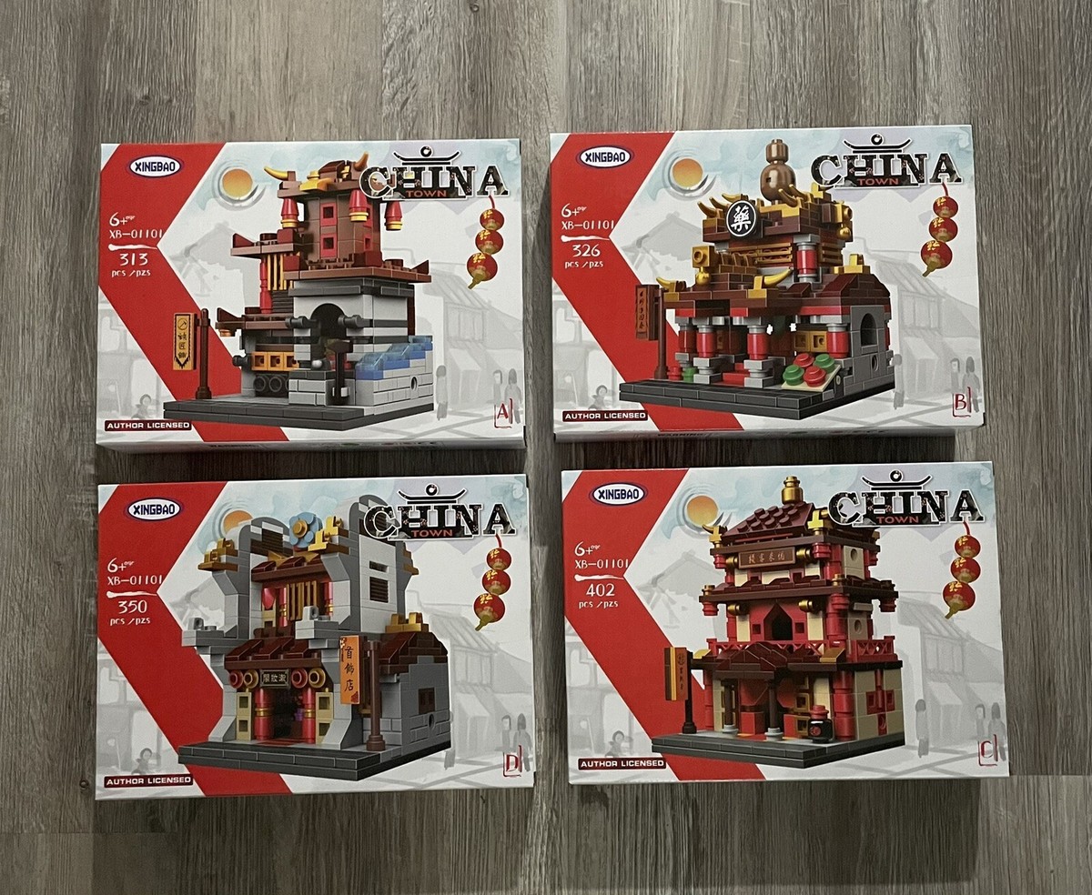 XINGBAO XB-01101 Building Bricks China Town Toy Set Of 4 -1391 Pcs