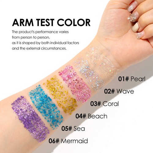 Face Glitter Stick Set of 6 Sweatproof Body Glitter Paint Stick Body Makeup - Picture 3 of 12