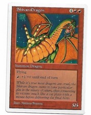 Magic the Gathering ~ MTG ~ 1x Shivan Dragon ~ Fifth Edition ~ 5Ed ~ HP