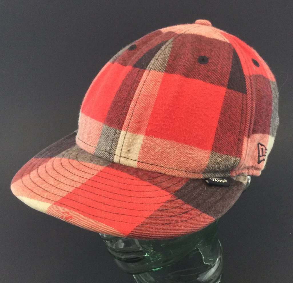 Vtg Vans Off The Wall New Era Plaid AV Anthony Van England Hat Cap 7 3 8