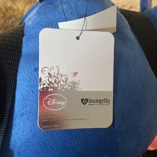 Disney Stich Plush Kids Backpack Blue Soft Character Travel by Loungefly - Picture 6 of 7